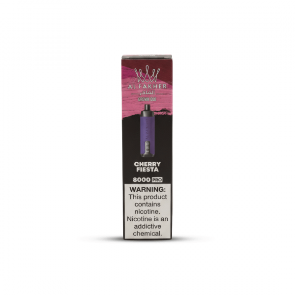 Al Fakher Crown Bar 8000 Pro Disposable Vape – Cherry Fiesta (5% Nicotine)