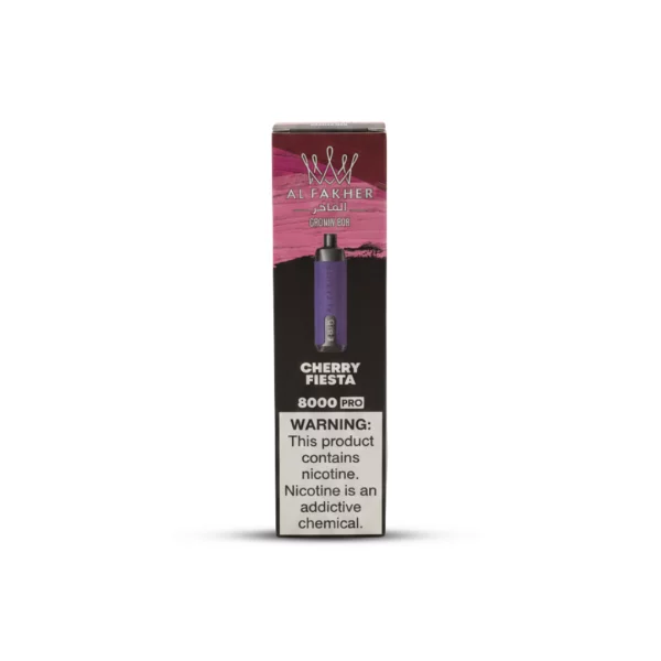 Al Fakher Crown Bar 8000 Pro Disposable Vape – Cherry Fiesta (5% Nicotine)