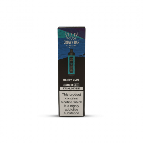 Al Fakher Crown Bar 8000 Pro Dual Mode Disposable Vape – Berry Blue
