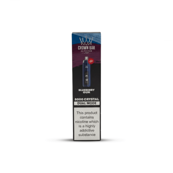 Crown Bar Al Fakher 8000 Crystal Dual Mode – Blueberry Gum