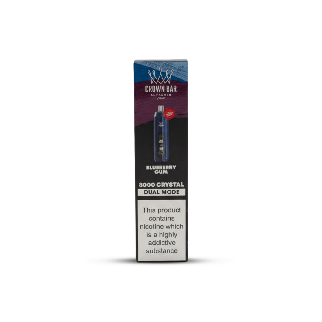 Crown Bar Al Fakher 8000 Crystal Dual Mode Blueberry Gum