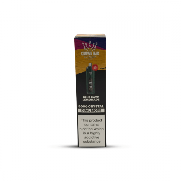 Crown Bar Al Fakher Disposable Vape - Blue Razz Lemonade (8000 Puffs, Dual Mode)