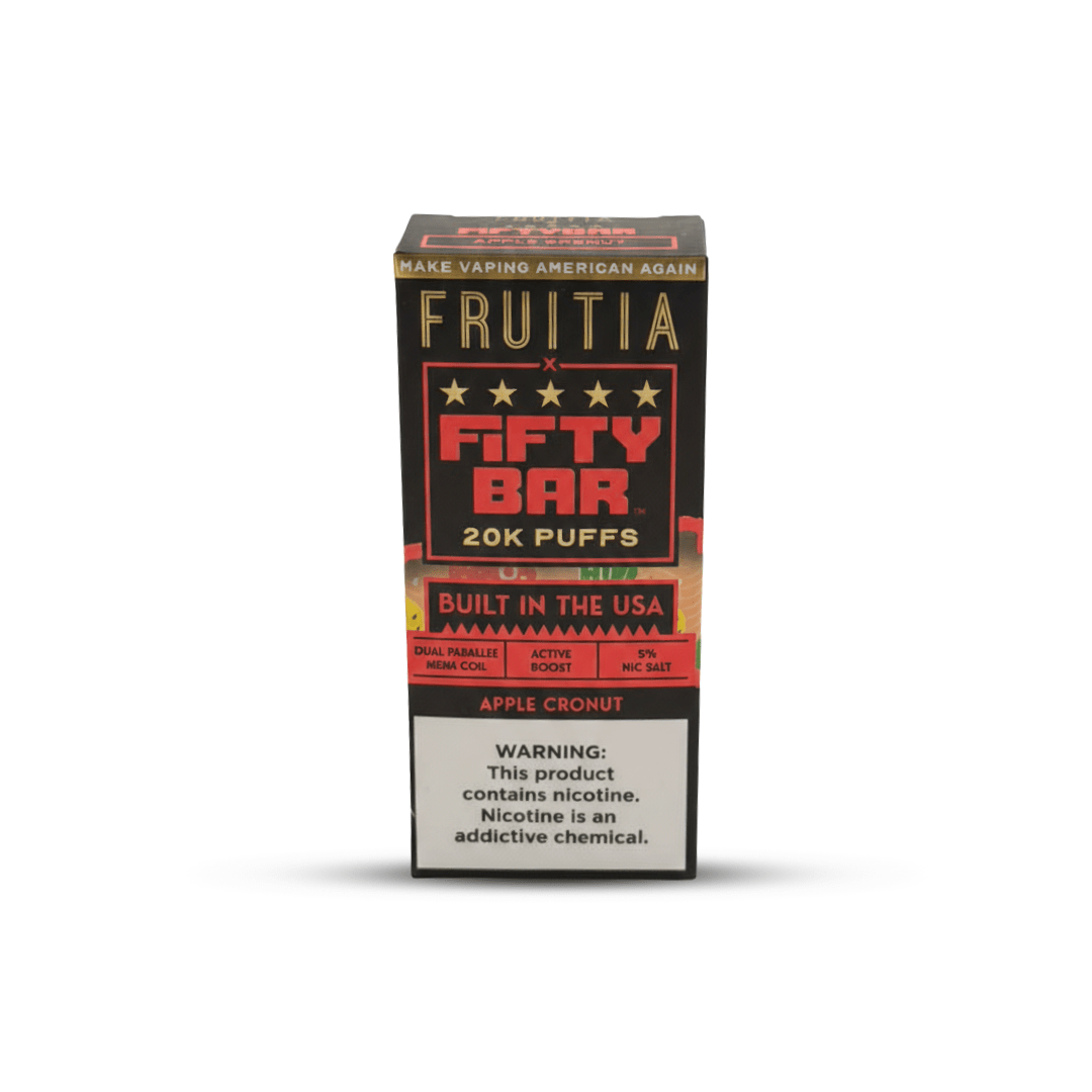 Fruitia x Fifty Bar 20K Puffs Disposable Vape Apple Cronut Built in the USA