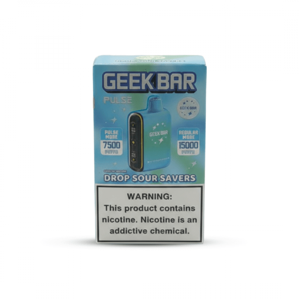 Geek Bar Pulse Disposable Vape – Drop Sour Savers (15,000 Puffs)