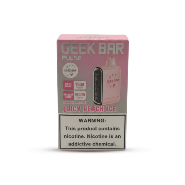 Geek Bar Pulse Disposable Vape – Juicy Peach Ice (15,000 Puffs)