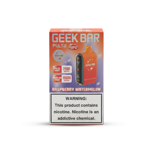 Geek Bar Pulse Disposable Vape – Raspberry Watermelon (15,000 Puffs)