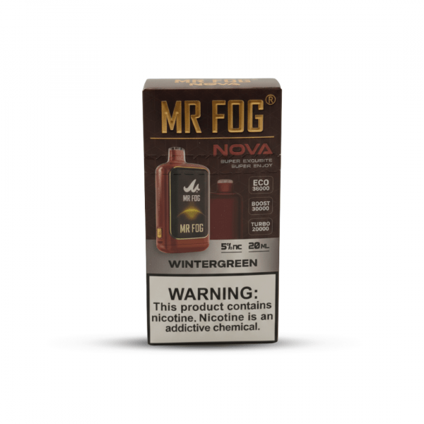 Mr. Fog Nova Disposable Vape – Wintergreen (Multi-Mode 36K Puffs)