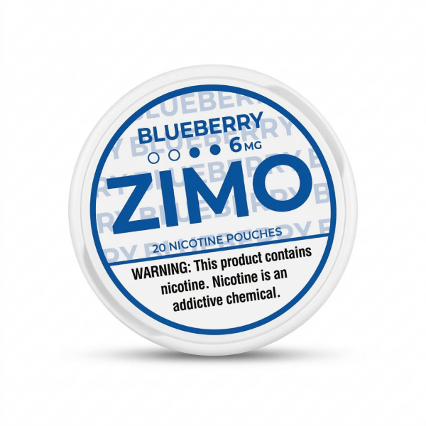 ZIMO Blueberry Nicotine Pouches (6mg) – 20 Count Can