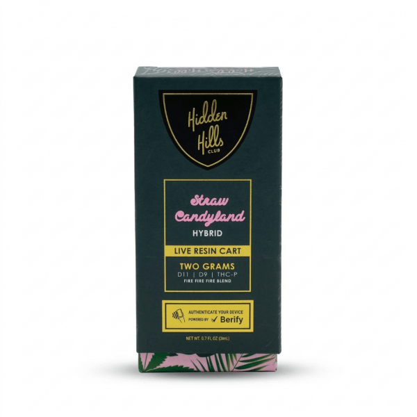 Hidden Hills Club Straw Candyland Live Resin Cart (2 Grams) – D11 | D9 | THC-P