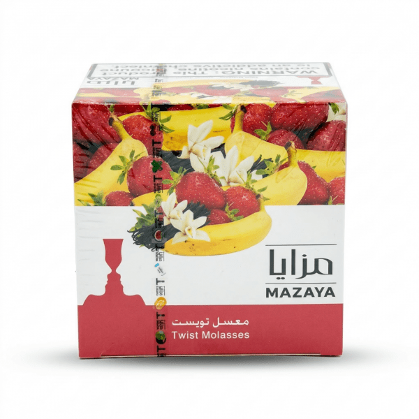 Mazaya Twist Molasses Shisha Tobacco - Strawberry, Banana, and Cream Blend
