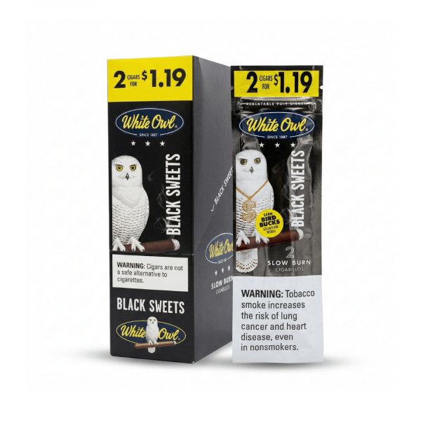 White Owl Black Sweets Slow Burn Cigarillos (2-Pack)