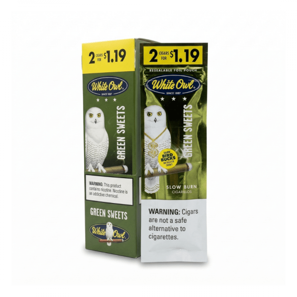 White Owl Green Sweets Slow Burn Cigarillos (2-Pack)
