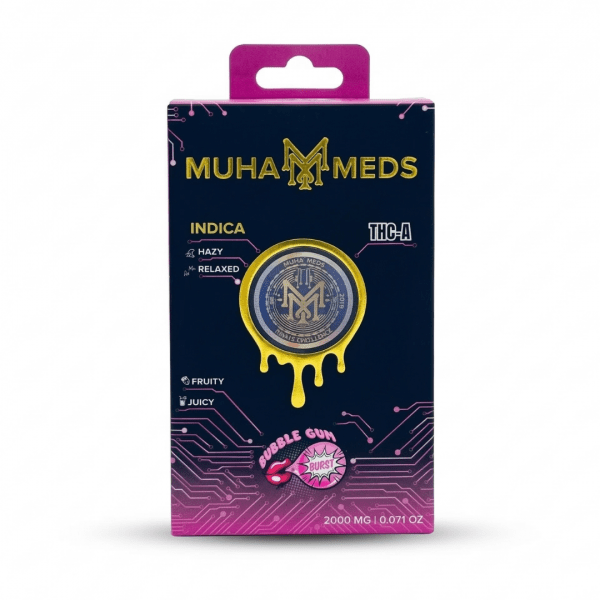 Muha Meds Bubble Gum Burst 2000mg THC-A Indica Disposable