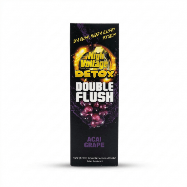 High Voltage Detox Double Flush Combo - 16oz Liquid & Capsules (Acai Grape)