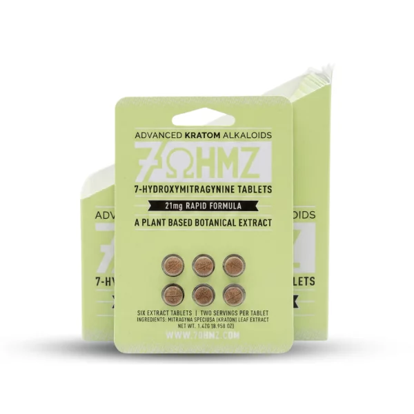7OHMZ 7-Hydroxymitragynine Advanced Kratom Alkaloid Tablets (21mg Rapid Formula)