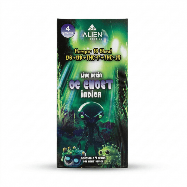 Alien Exotics Hangar 18 Blend Live Resin Disposable (4 Grams) – OG Ghost Indica