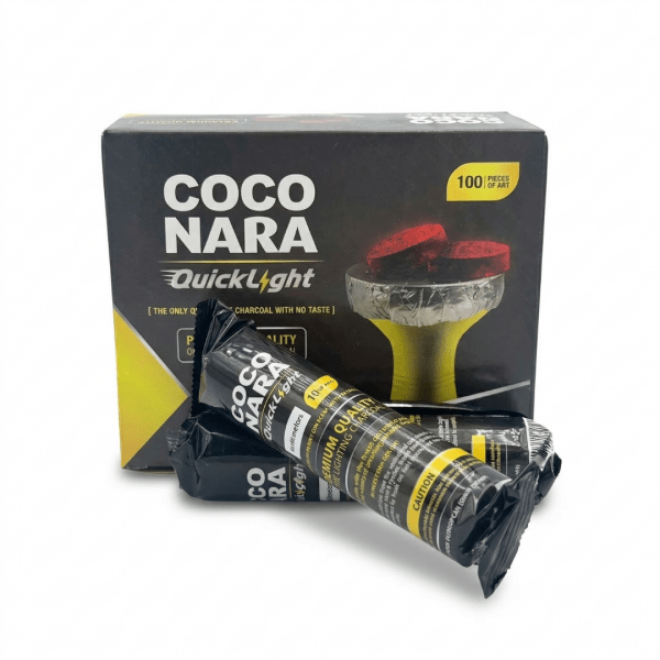 CocoNara QuickLight Natural Hookah Charcoal - 100 Pieces Box