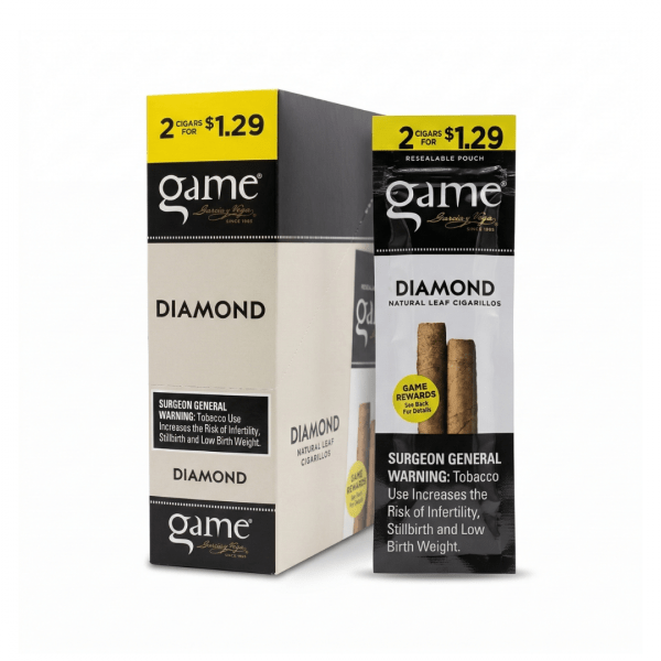 Game Diamond Natural Leaf Cigarillos (2 for $1.29 Pouch)