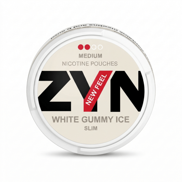 ZYN White Gummy Ice Slim Nicotine Pouches (Medium Strength)