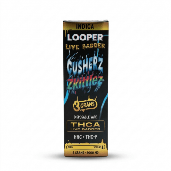 Looper Live Badder 3g Disposable Vape – Gusherz Zkittlez (Indica)