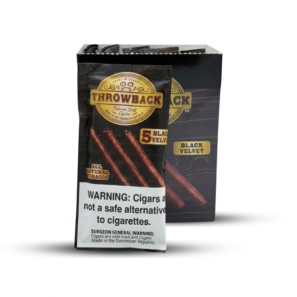 Throwback Natural Leaf Cigars – Black Velvet (5-Pack)