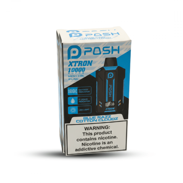 Posh Xtron 10000 Puffs Disposable Vape – Blue Razz Cotton Cloudz