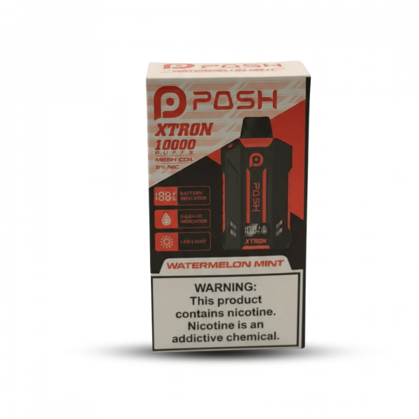 Posh Xtron Rechargeable Disposable Vape - Watermelon Mint (10000 Puffs)