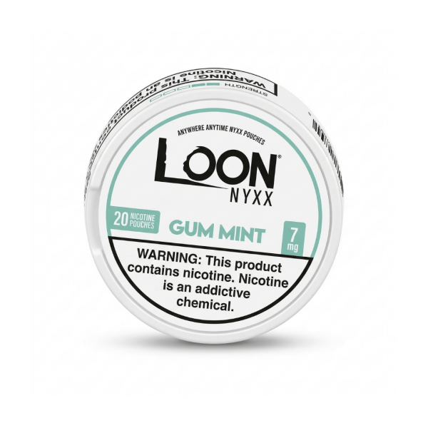 Loon NYXX Gum Mint Nicotine Pouches (7mg) – 20 Count Can