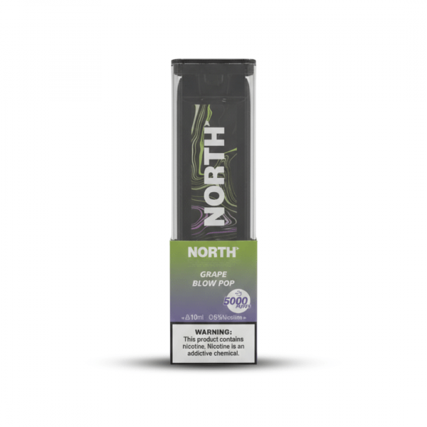 North 5000 Puffs Disposable Vape – Grape Blow Pop (5% Nicotine)