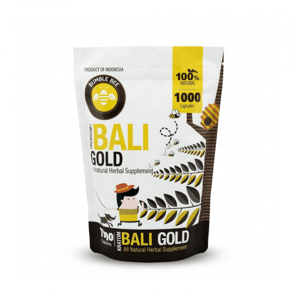 Bumble Bee Premium Bali Gold Kratom Capsules - 1000 Count