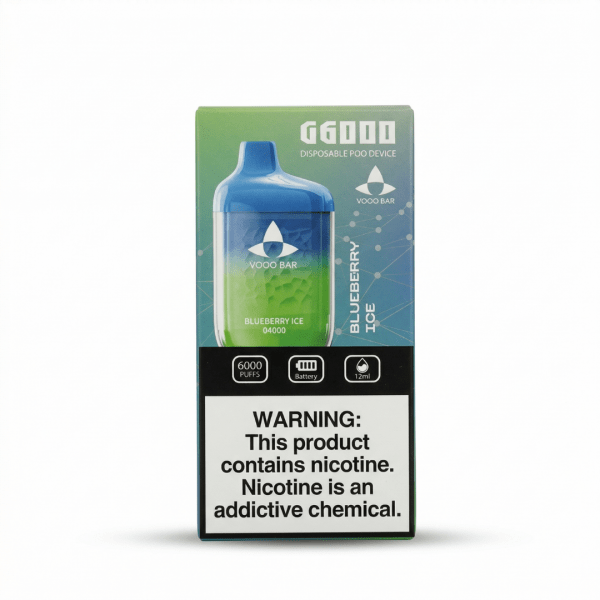 VOOO BAR G6000 Disposable Vape – 6000 Puffs – Blueberry Ice