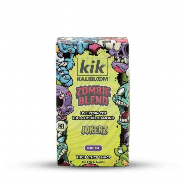 Kalibloom Kik Zombie Blend Disposable Vape – Jokerz (Indica) 4.20G