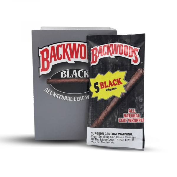 Backwoods Black All Natural Leaf Wrapper Cigars (5 Count Pack)