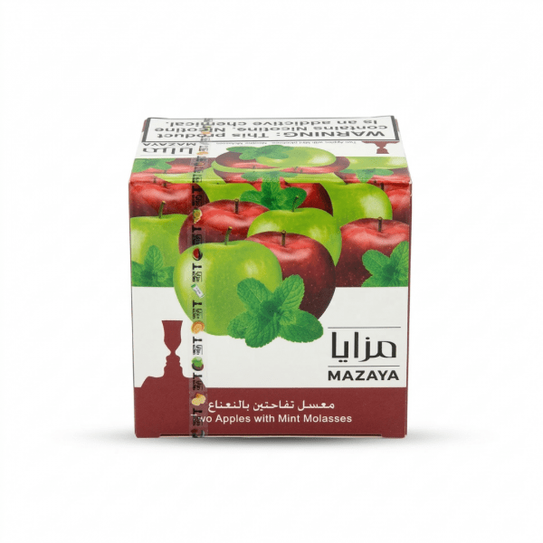Mazaya Two Apples with Mint Shisha Molasses 250g Box