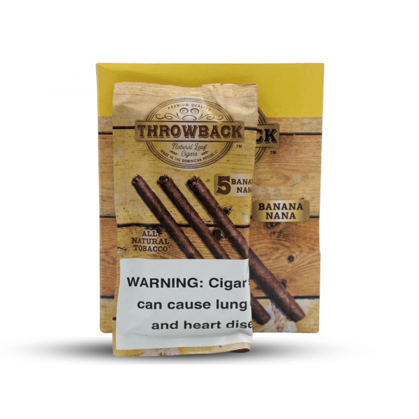 Throwback Natural Leaf Cigars – Banana Nana (5-Pack)