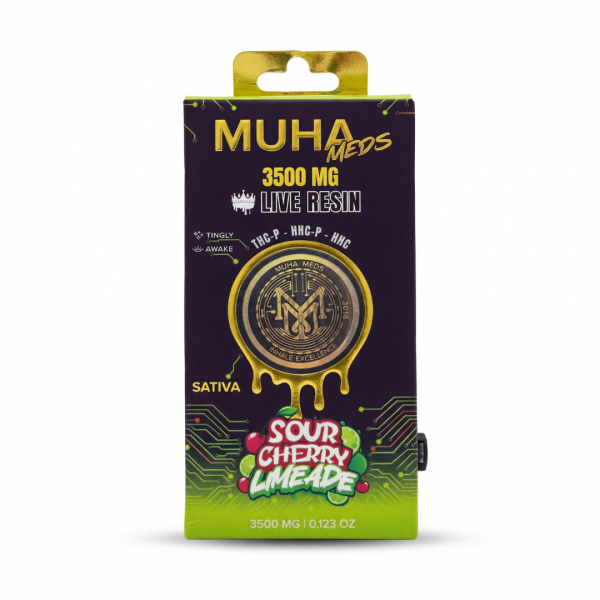 Muha Meds 3500mg Live Resin Disposable - Sour Cherry Limeade (Sativa)