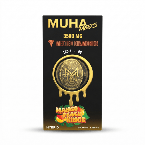 Muha Meds 3500mg Melted Diamonds Hybrid Disposable - Mango Peach Kings